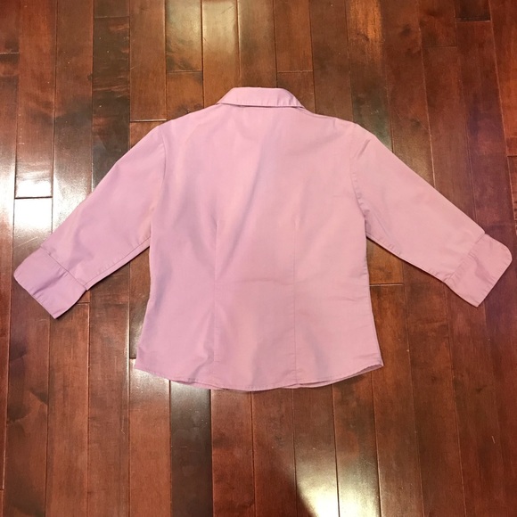 Kathie Lee Collection Purple 3/4 Sleeve Blouse - Picture 6 of 8